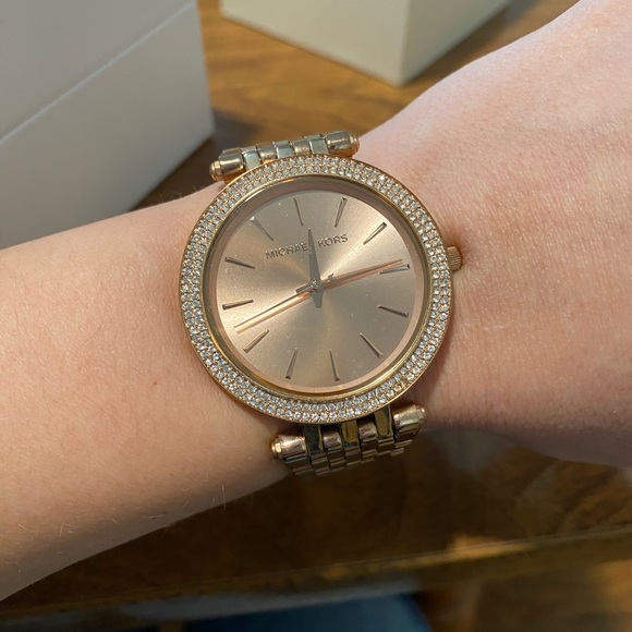 Like new Michael Kors rose gold watch with box and care instructions included. - Picture 8 of 14